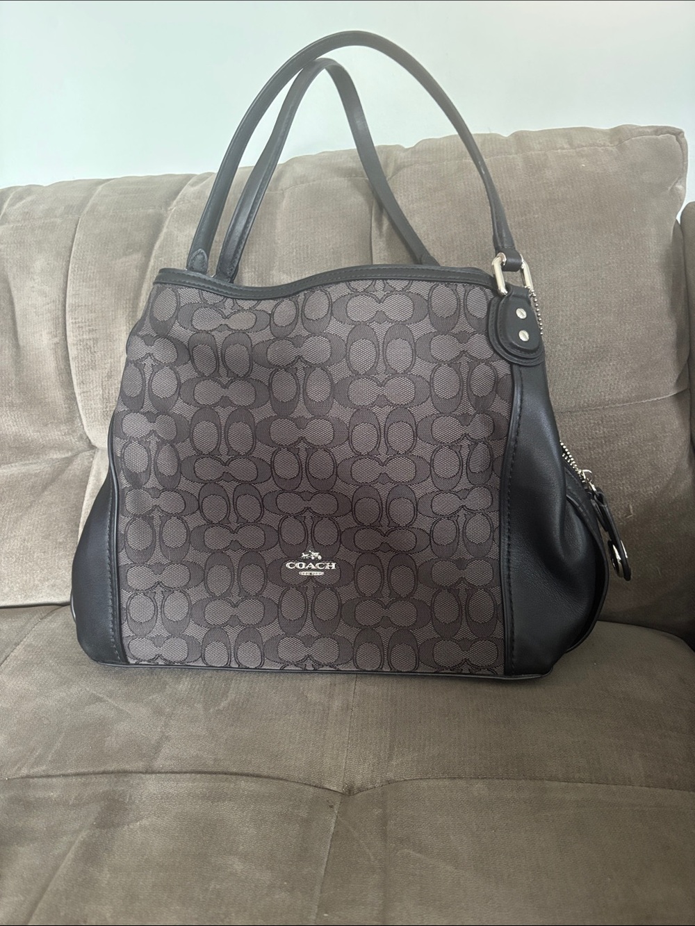 Coach Black Signature Shoulder Bag